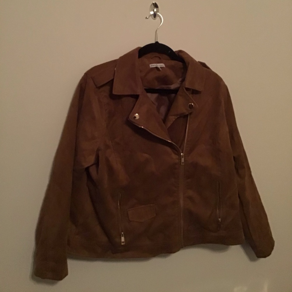 Brown Suede Moto Jacket